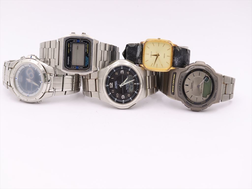 1円 正規まとめ 5点 セイコー/カシオ メンズ腕時計 QZ 5点まとめて 大量セット KRK