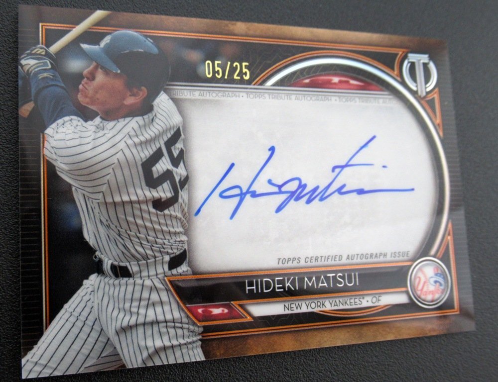 CS】【5/25】 松井秀喜 直筆 サイン 入り Topps社製 Tribute カード 