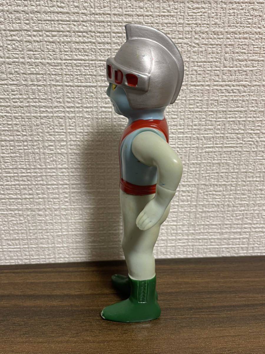 希少 シルバー仮面ソフビ 当時物 無版権 昭和レトロ ソフビ人形 高さ  