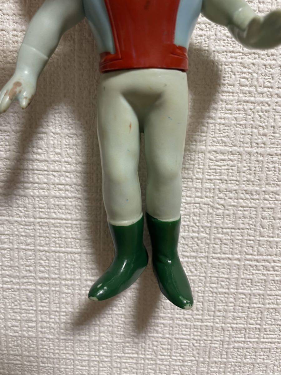 希少 シルバー仮面ソフビ 当時物 無版権 昭和レトロ ソフビ人形 高さ  