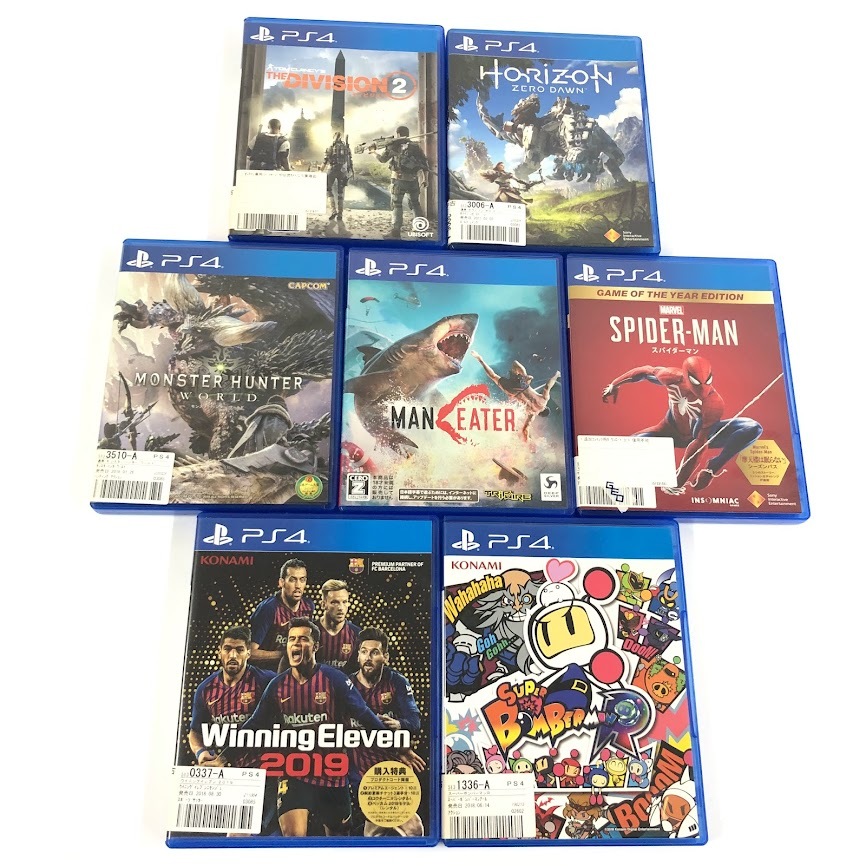 PS4 ソフト 7点 まとめ モンスターハンター/スパイダーマン 