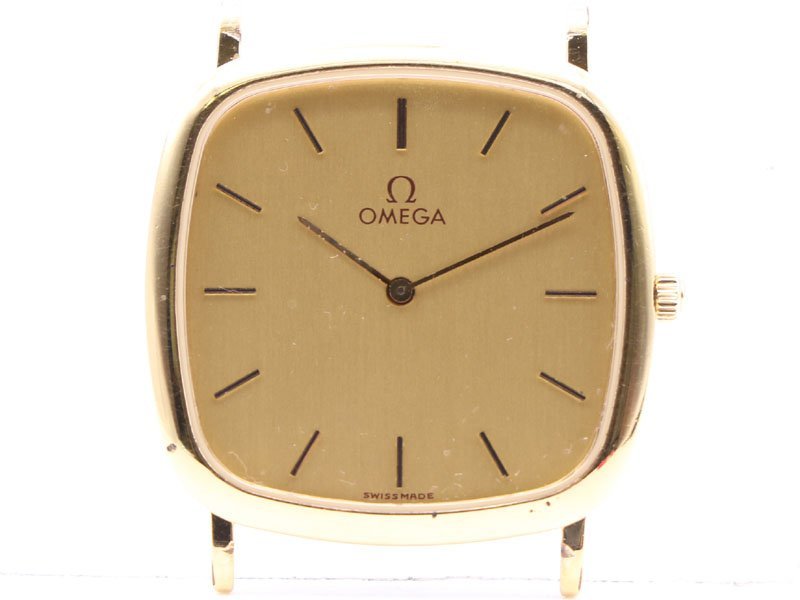 【美品】オメガ デビル クォーツ【196.0317.1】デイト【稼働品】メンズ デビル オメガ OMEGA 196.2430 0 クォーツ196.0317.1デイト稼働品 1円