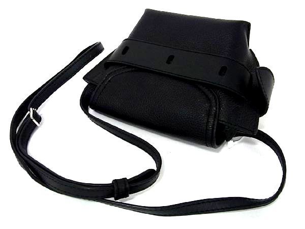 J&M Davidson レザー ブラック ショルダーバッグ 1円 □極美品□ J&M DAVIDSON ジェイアンドエムデヴィッドソン レザー