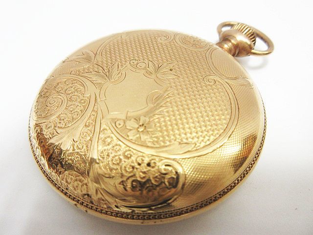 アンティーク WALTHAM ウォルサム 手巻き 17石 14K刻印 懐中時計 総