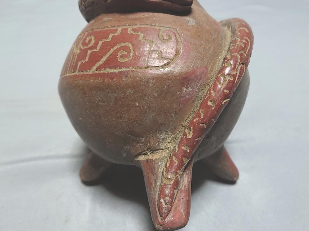 コレクター収集品 メキシコ マヤ文明 トトナカ文化（後古典期） 三脚壺 