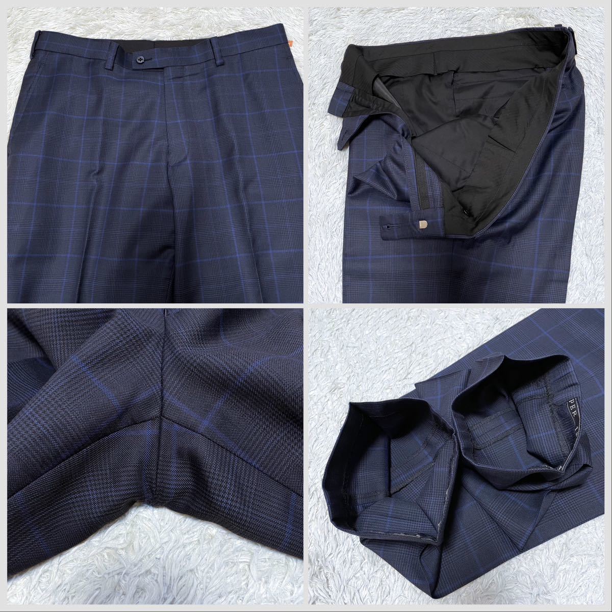 極美品☆【ギンザグローバルスタイル】カルロバルベラ生地　オーダーメイド 3ピース 極美品☆【ギンザグローバルスタイル】カルロバルベラ生地 オーダー