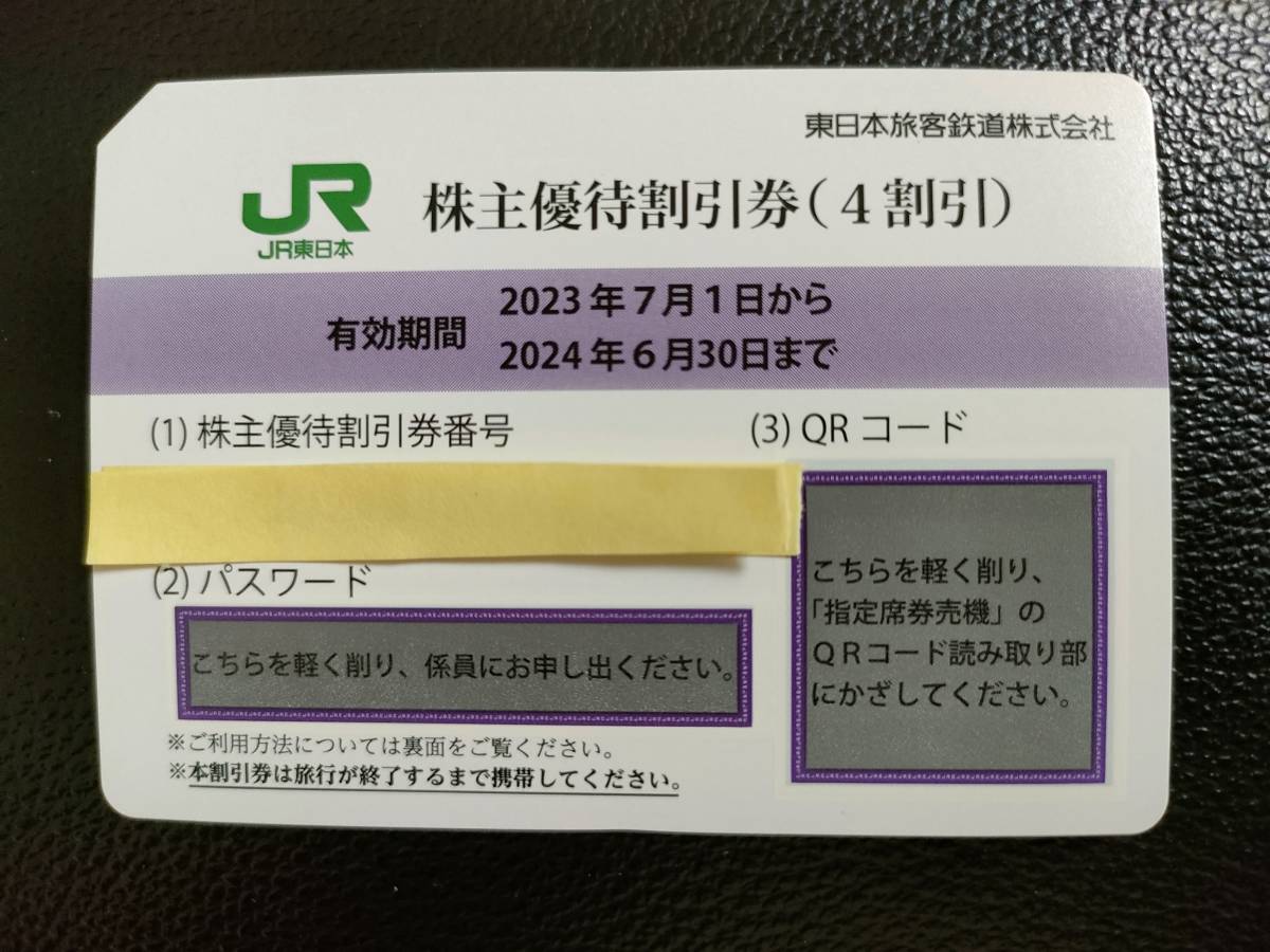 JR東日本 株主優待 割引券　1枚　