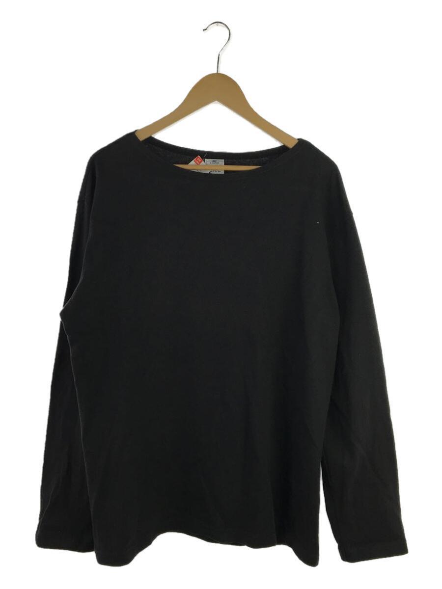 LOOPWHEELER◆長袖Tシャツ/XL/コットン/BLK/無地