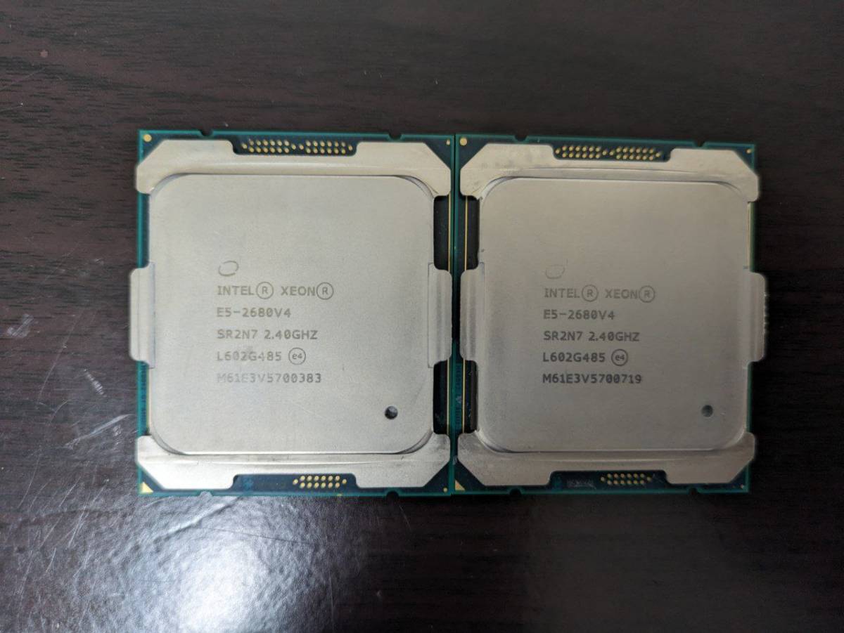 intel xeon e5-2680v4 LGA2011-3 2個セット　動作品