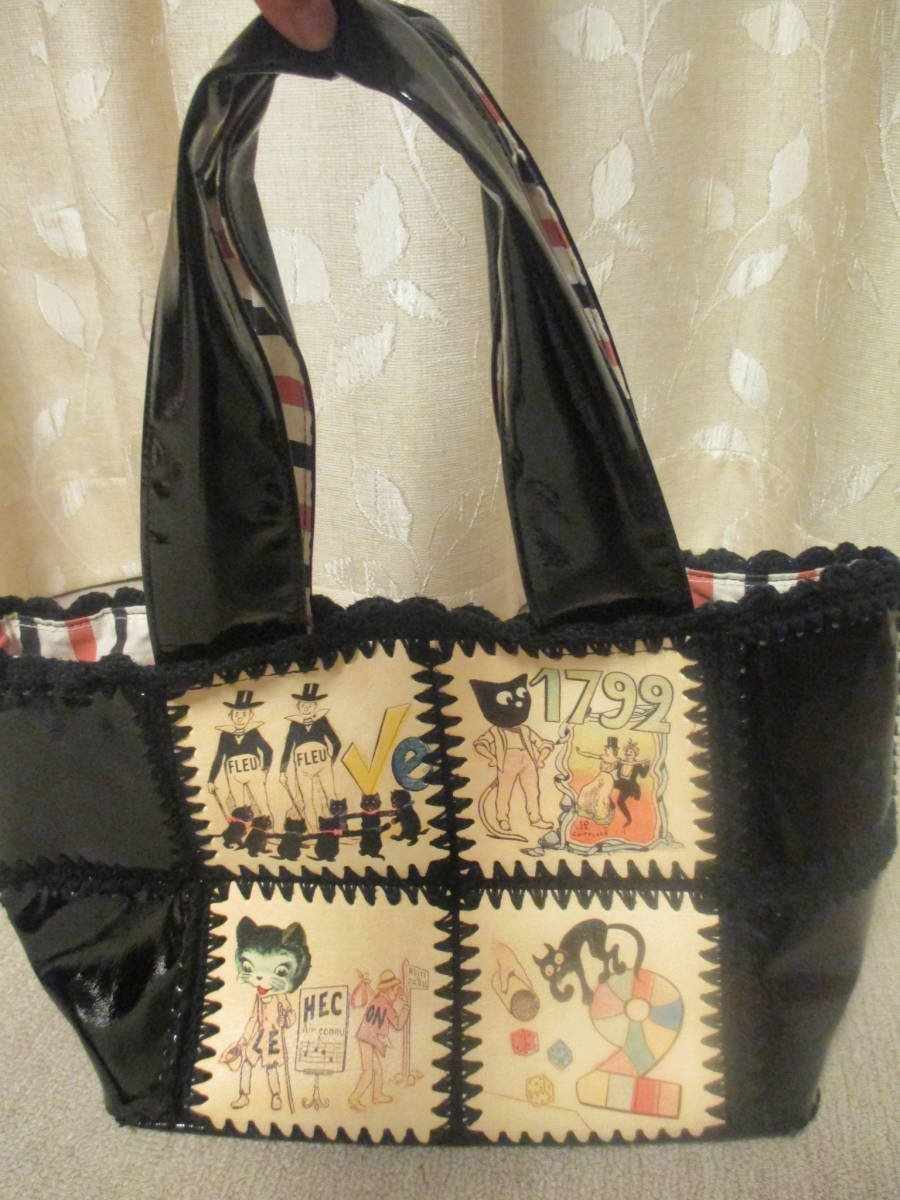 ★昨年物美品★CIAO！CIAO！CHAKO★エナメルバッグ黒４１８００円