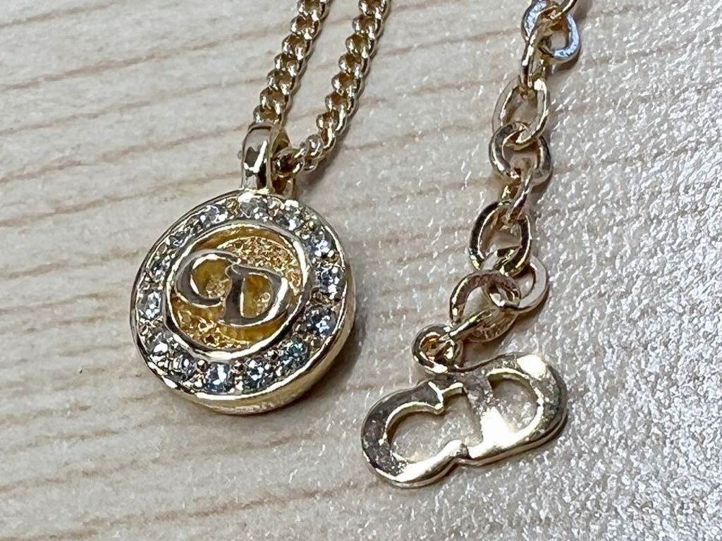○Christian Dior ディオール ネックレス CD ロゴ ゴールド