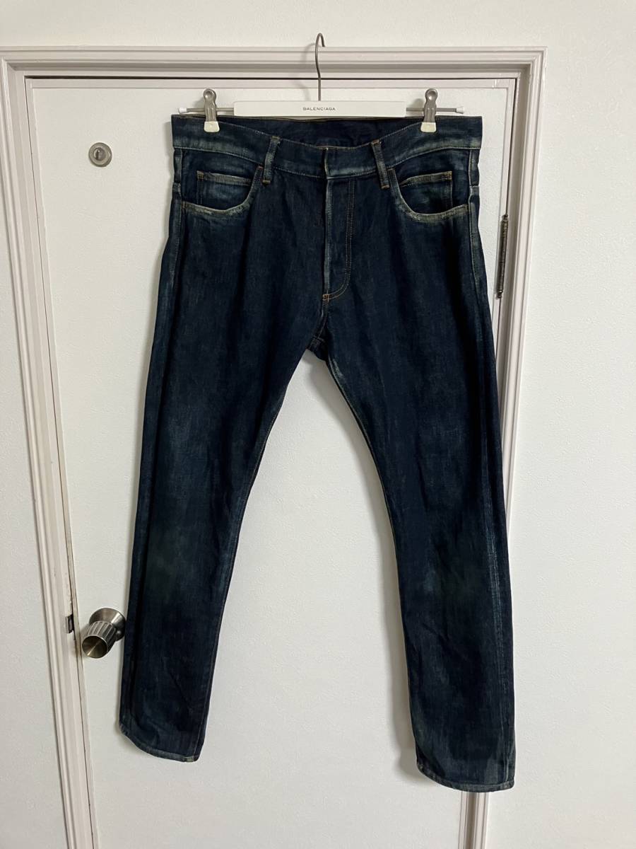 BALMAIN デニム サイズ31（希少【BALMAIN】ワイドレッグ ダメージ 