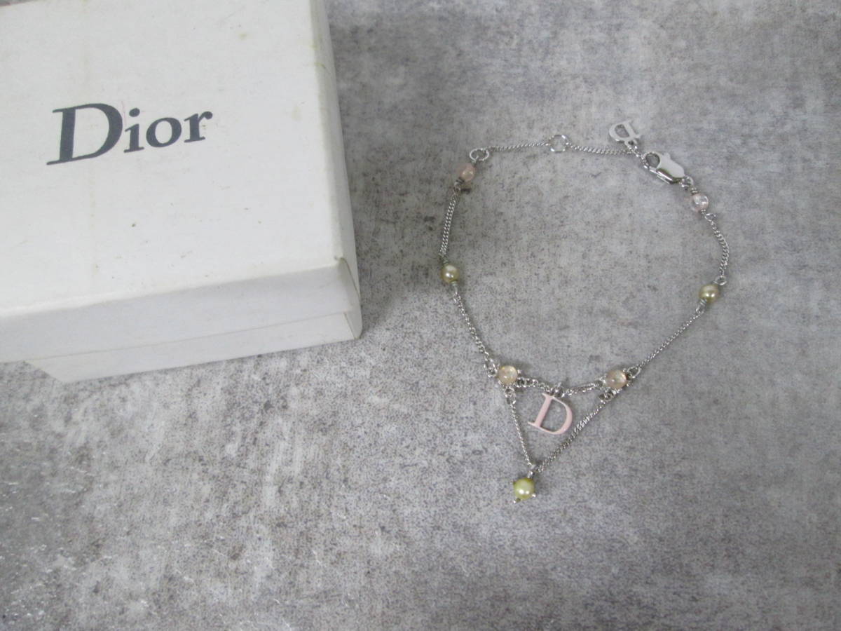 【0725y Y3595】 Dior ディオール ブレスレット Christian Dior クリスチャンディオール 全長約20cm
