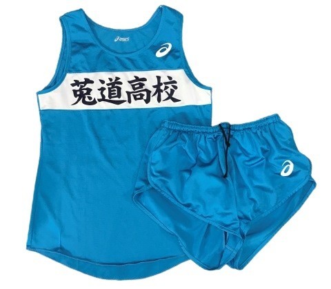 to_5635 京都府 京都府立 莵道高校 女子陸上競技 選手用 ユニフォーム 上下セット シックス 製 サイズ L