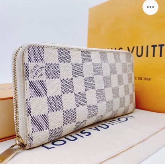 ルイヴィトン ダミエアズール ジッピーウォレット N60019 ラウンド  