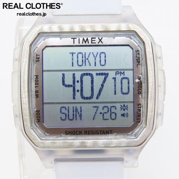 ジャンク】TIMEX/タイメックス コマンド アーバン クリア クオーツ