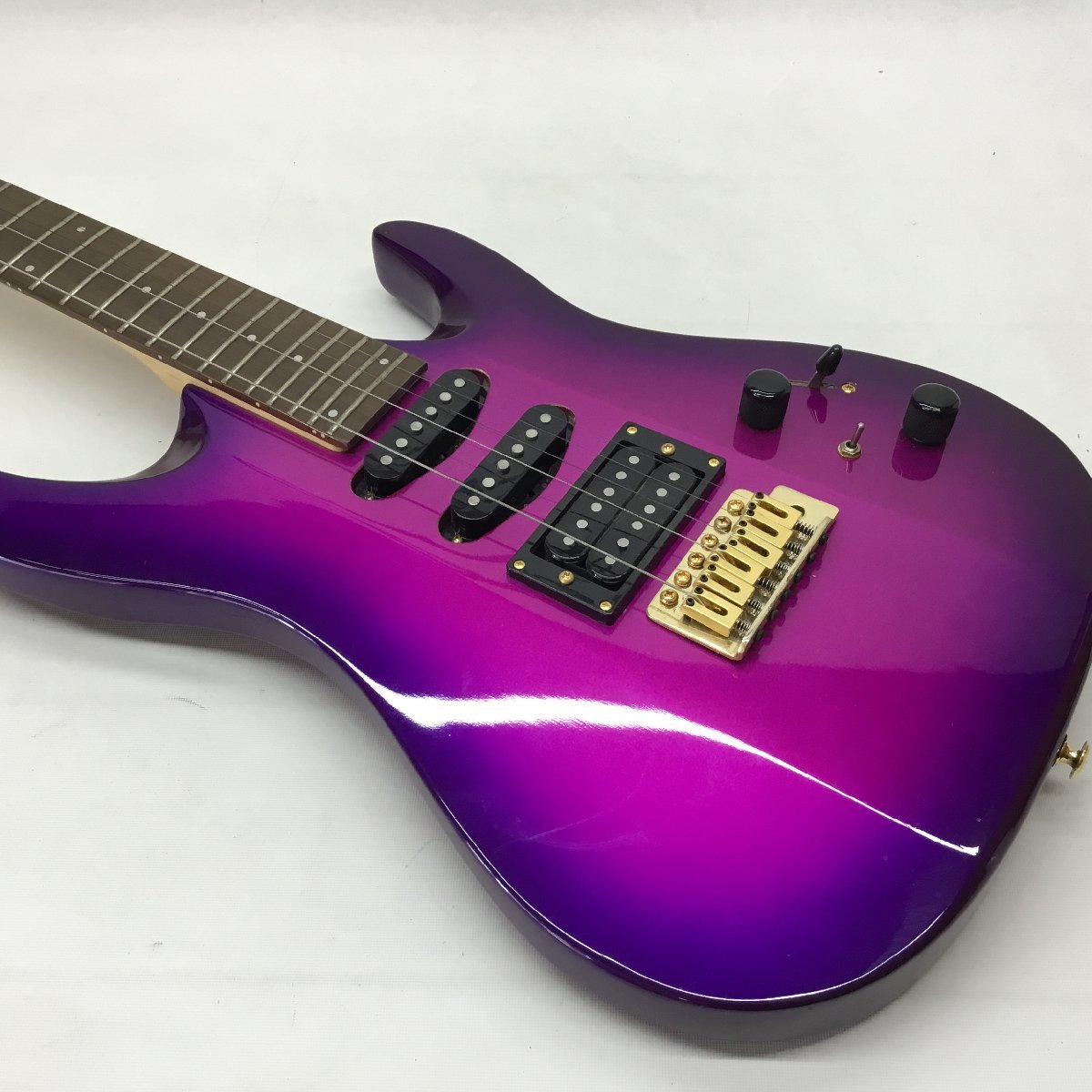 □Aria Pro Ⅱ Mac series アリアプロ2 ギター SSH 24F パープル 約2.9kg ※