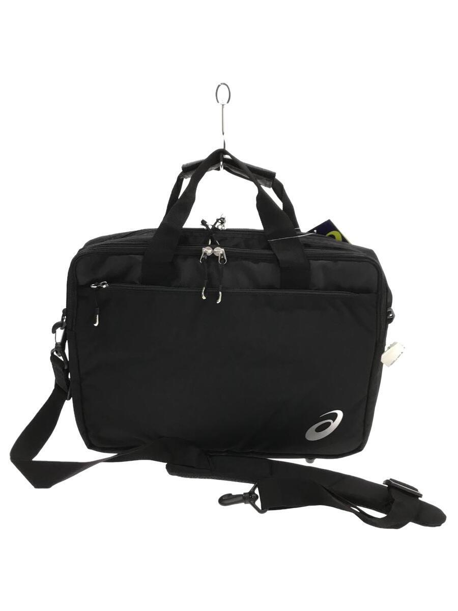ASICS◆ブリーフケース/ポリエステル/ブラック/無地/EBA633/PRO BRIEF BAG/タグ付