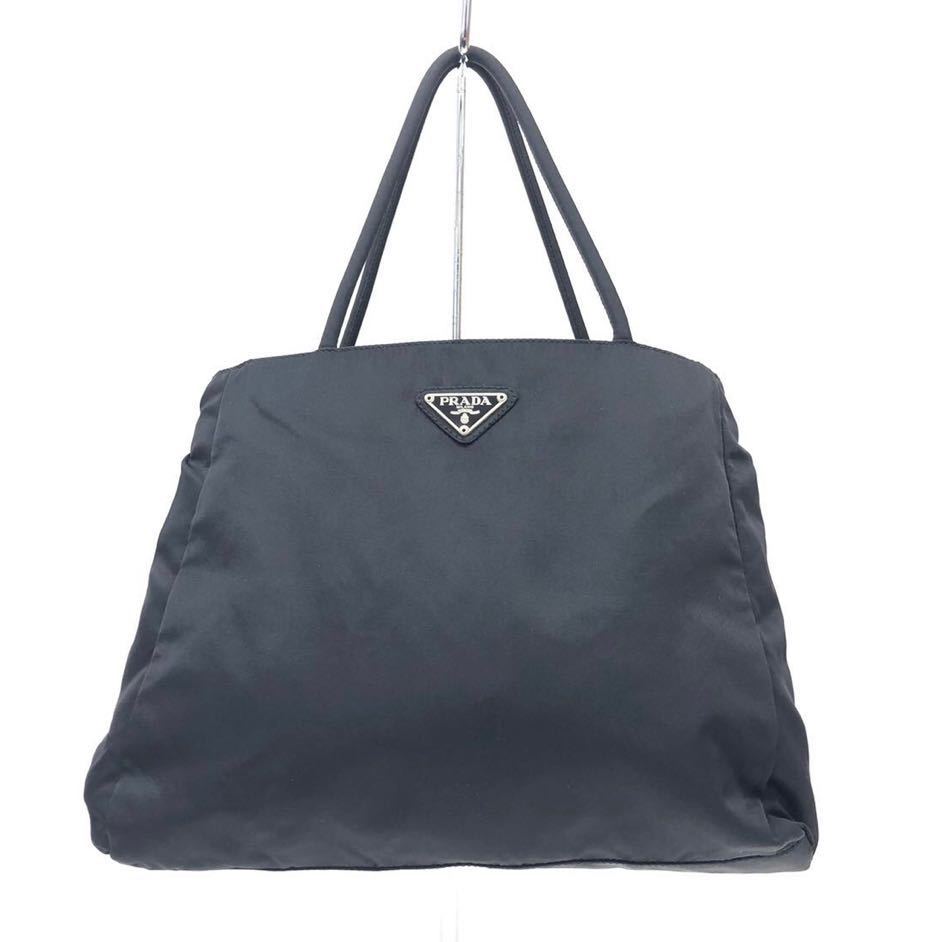 PRADA プラダ 三角ロゴプレート ナイロントートバッグ ハンドバッグ 黒