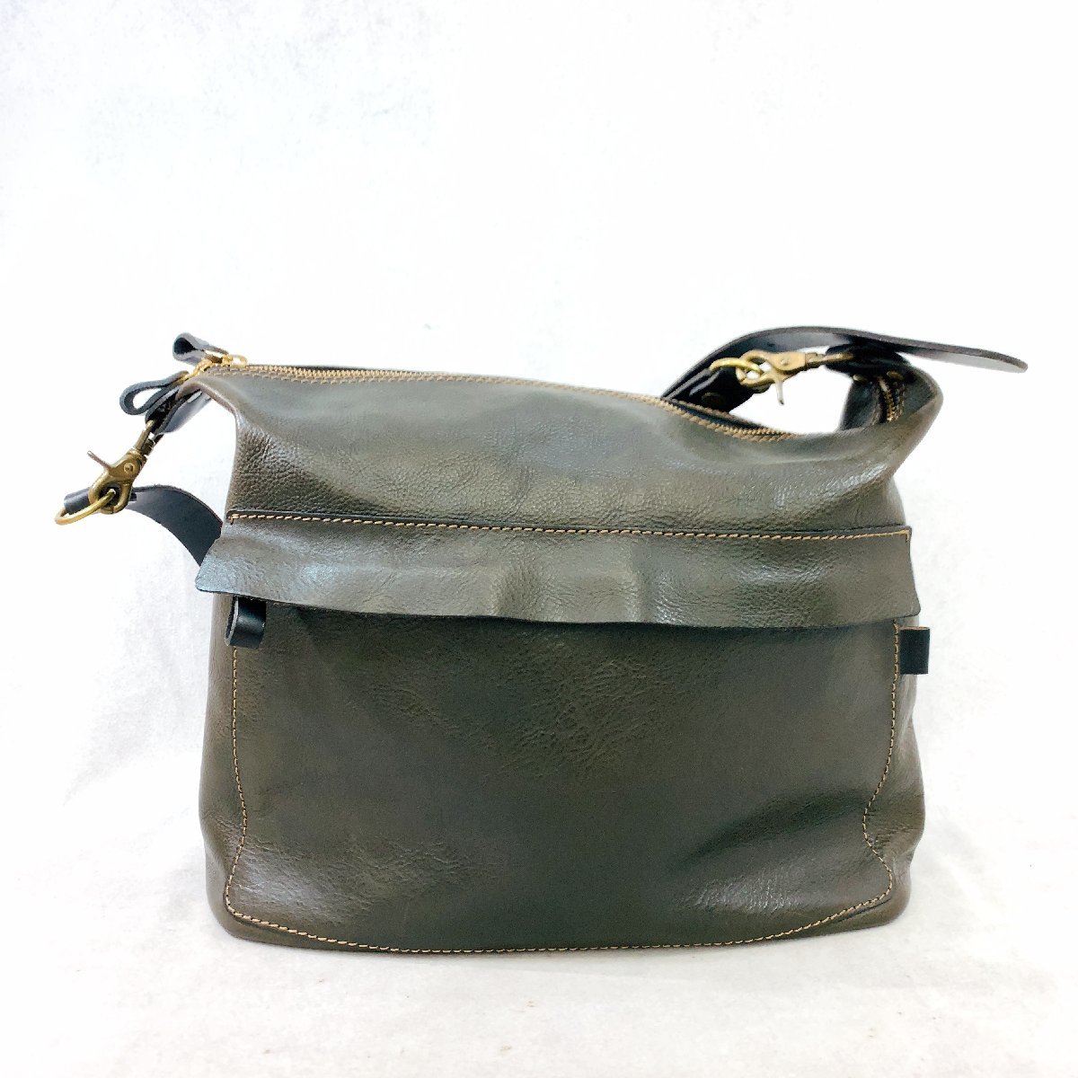 HERZ ヘルツ 2Way レザー ショルダーバッグ メッセンジャー ハンド 