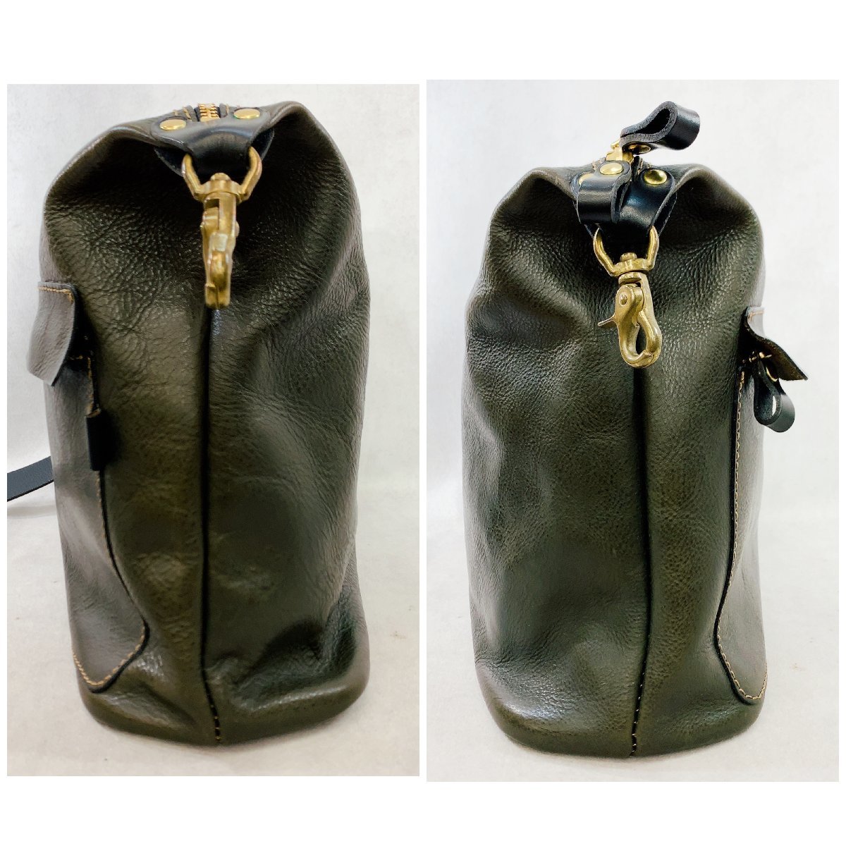 HERZ ヘルツ 2Way レザー ショルダーバッグ メッセンジャー ハンド 