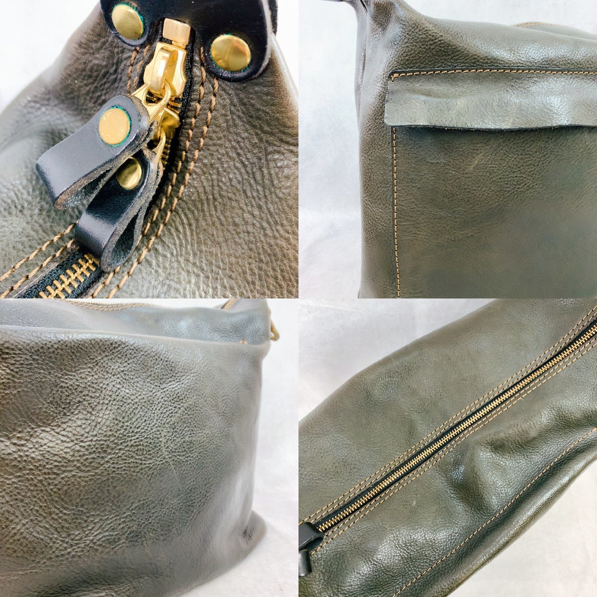 HERZ ヘルツ 2Way レザー ショルダーバッグ メッセンジャー ハンド 