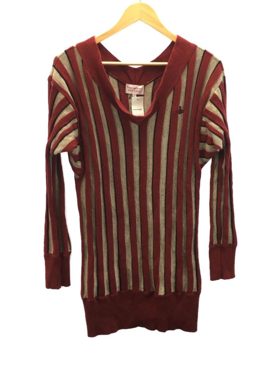 Vivienne Westwood RED LABEL◆セーター(薄手)/2/ウール/RED/ボーダー
