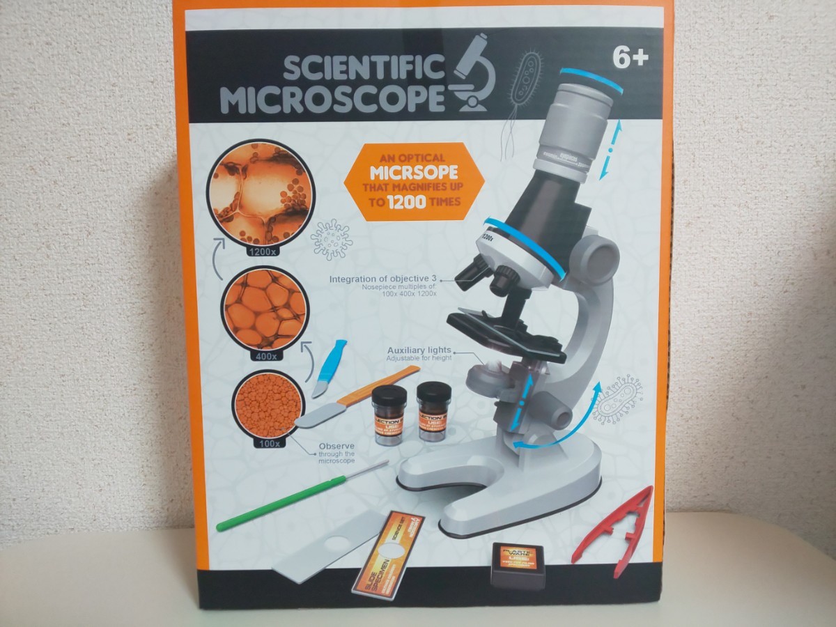 新品未開封★実験用 1200倍 顕微鏡◆簡易顕微鏡 子ども 玩具 おもちゃ_2