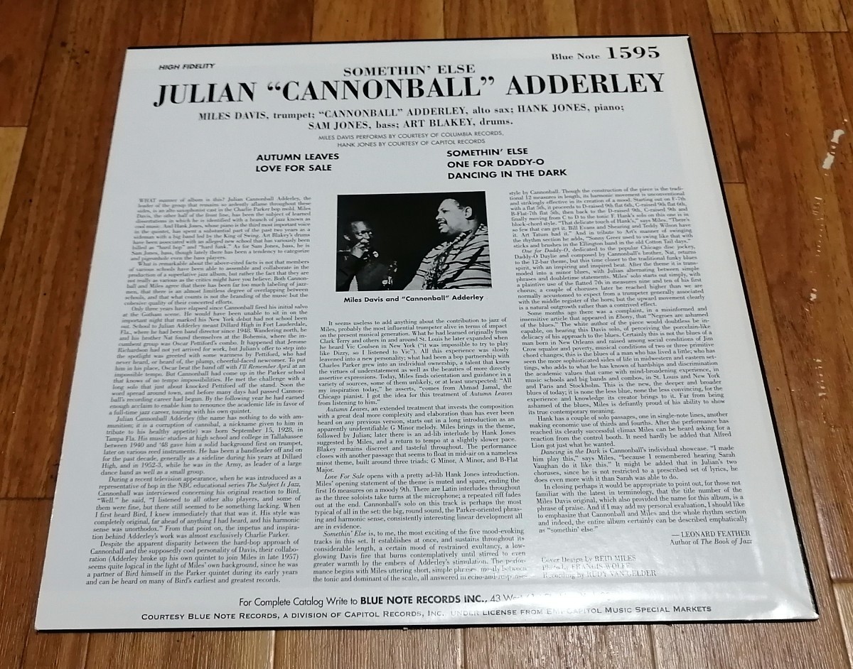 Cannoball adderley somethin'else 200g 深溝 Somethin' Cannonball 0
