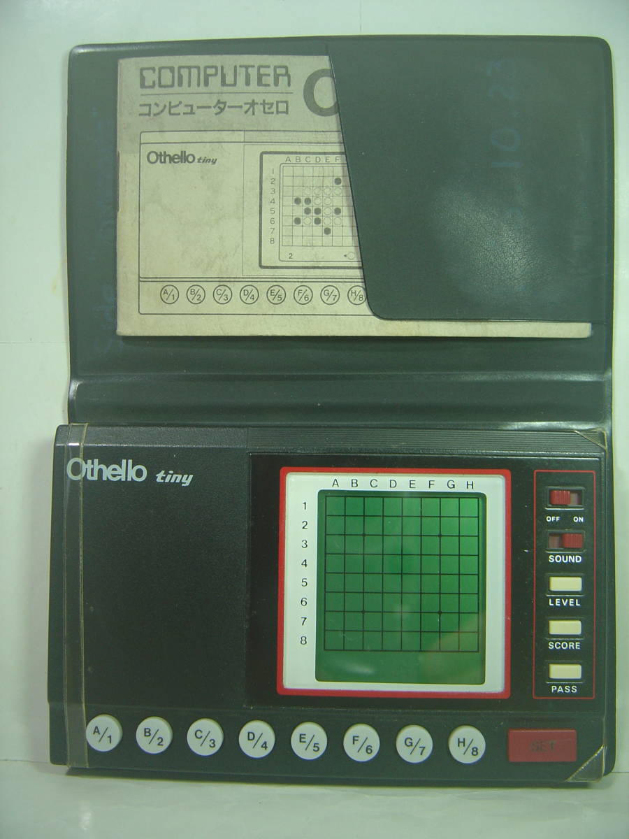 作動・機能OK！ツクダオリジナル　オセロタイニー　ケース＆説明書付き　ゲームウォッチ　小型ゲーム　携帯ゲーム　ミニゲーム　液晶ゲーム