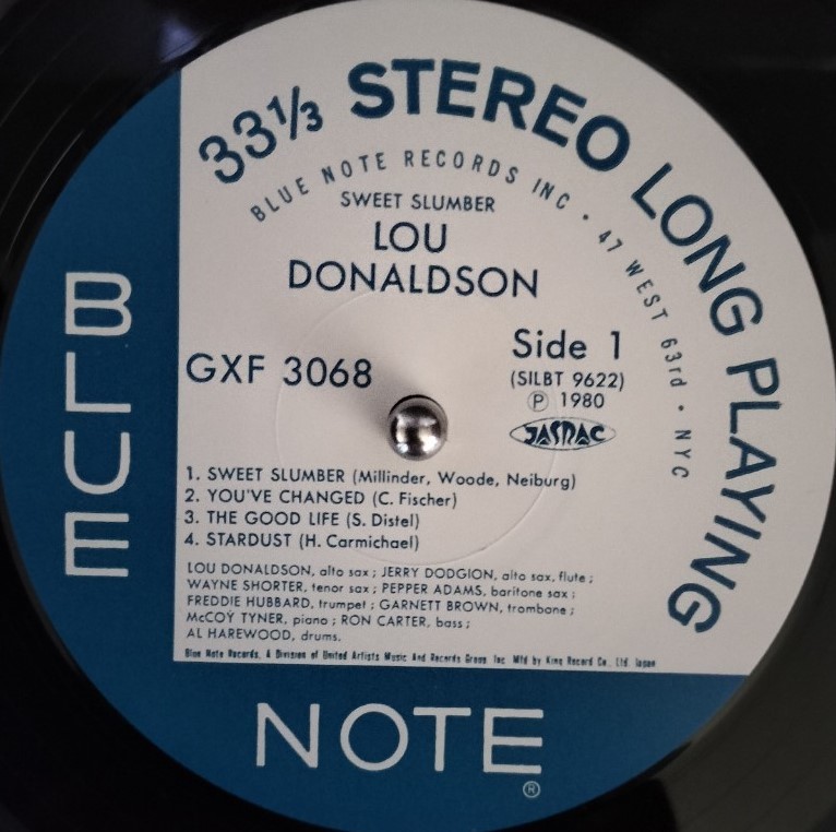 BLUE NOTE 世界初登場 キング美盤LP　LOU DONALDSON／Sweet Slumber　Freddie Hubbard　Wayne Shorter　ルー ドナルドソン　ブルーノート LOU Lou Takes MOBLEY HANK Note