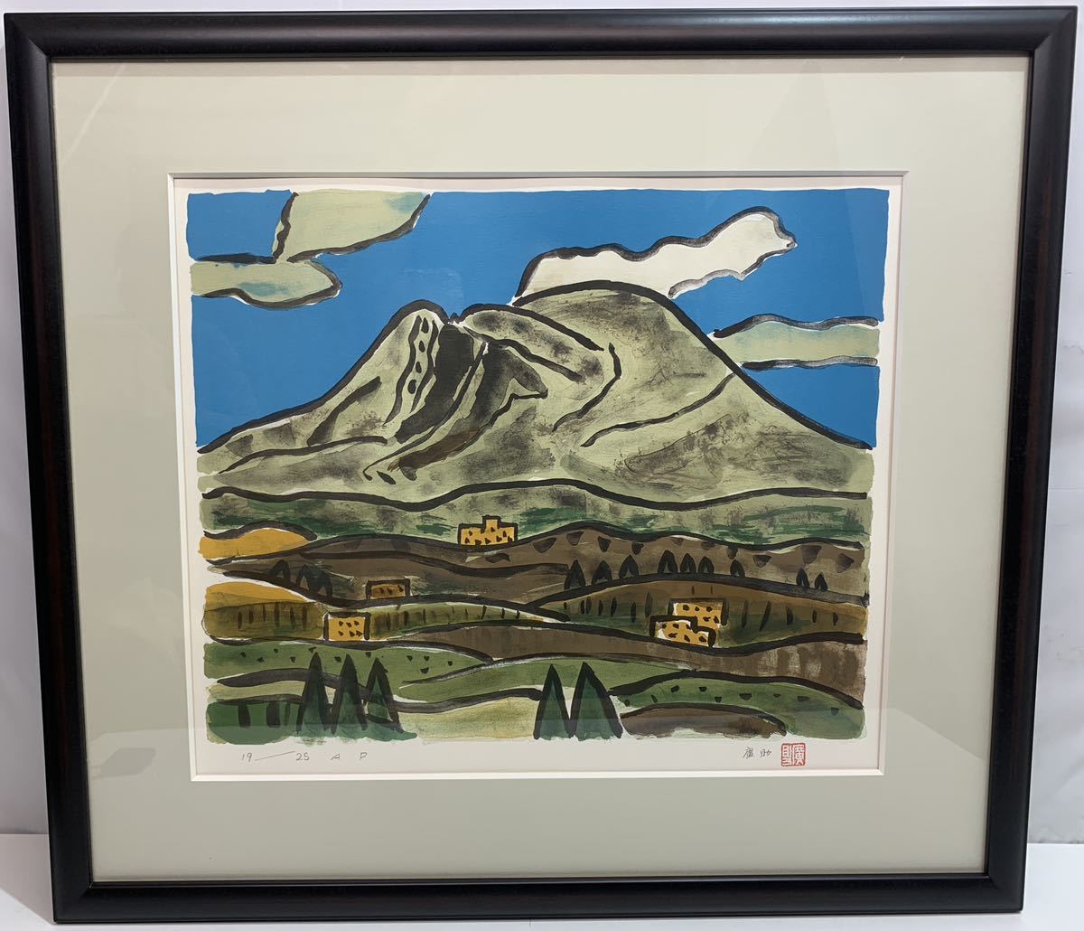 真作】【WISH】上村淳之「雪月花風」リトグラフ 12号大 大作 直筆