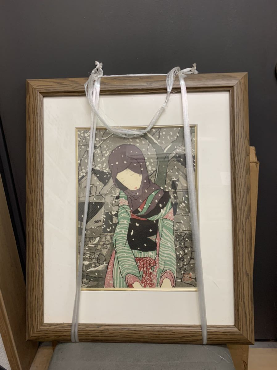 雪の夜 竹久夢二 絵画 雪の伝説 竹久夢ニ 70 雪の