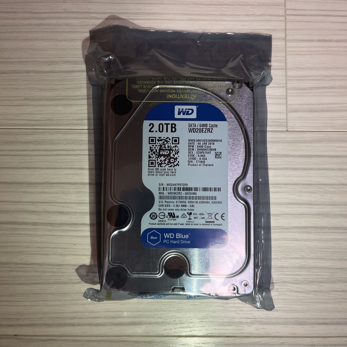 WD20EZRZ （WD20EZRZ-RT） ［WD Blue 5400 RPM Class 2TB］