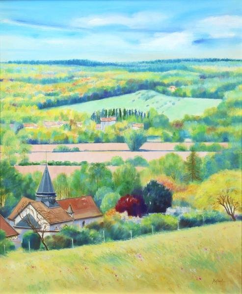 ラフルスキー 風景画 油彩画 f12 直筆サイン入り ラフルスキー 風景画