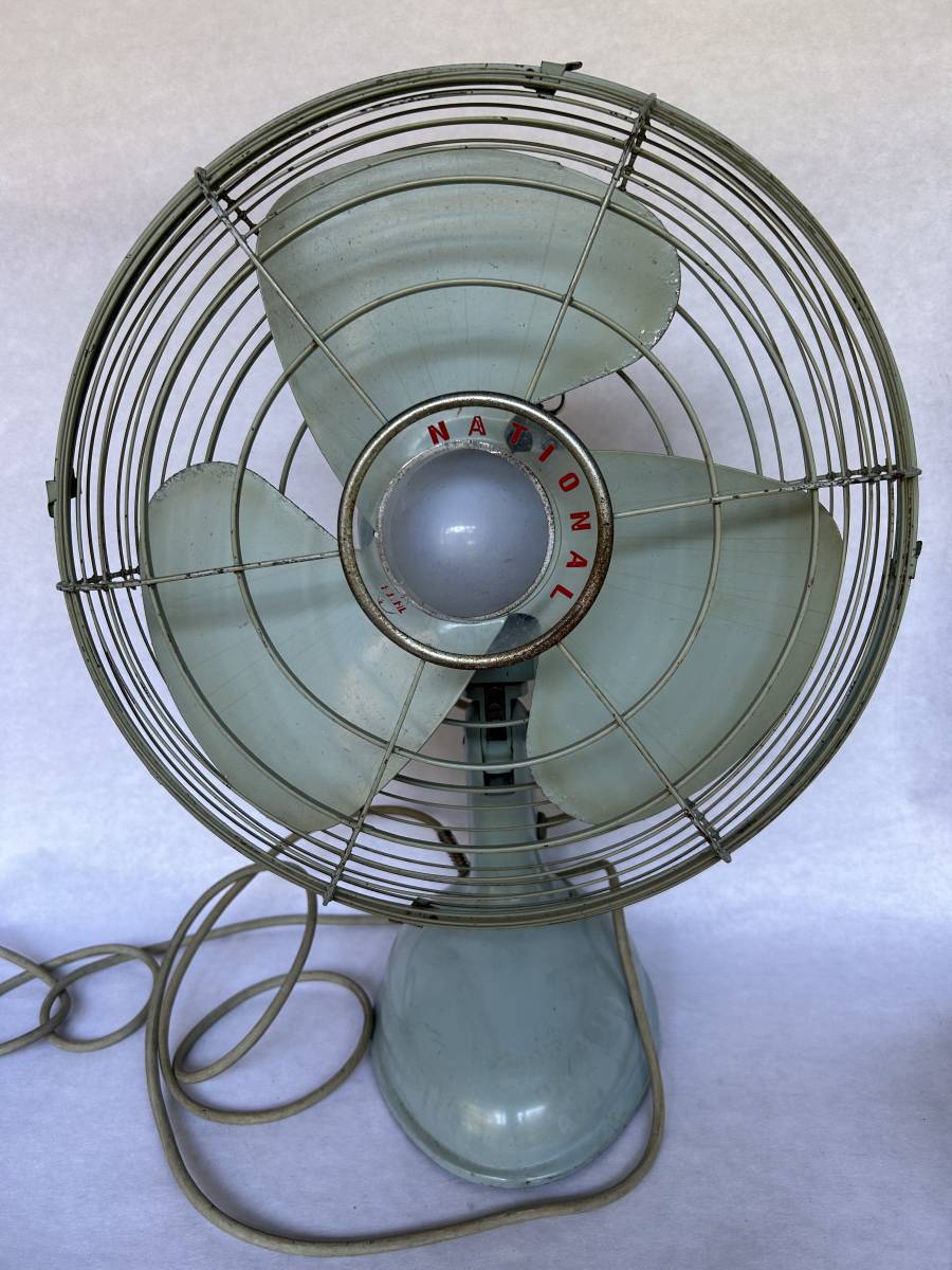 昭和レトロ扇風機(起動します) ナショナル電気NO 9-35A， TYPE M-2
