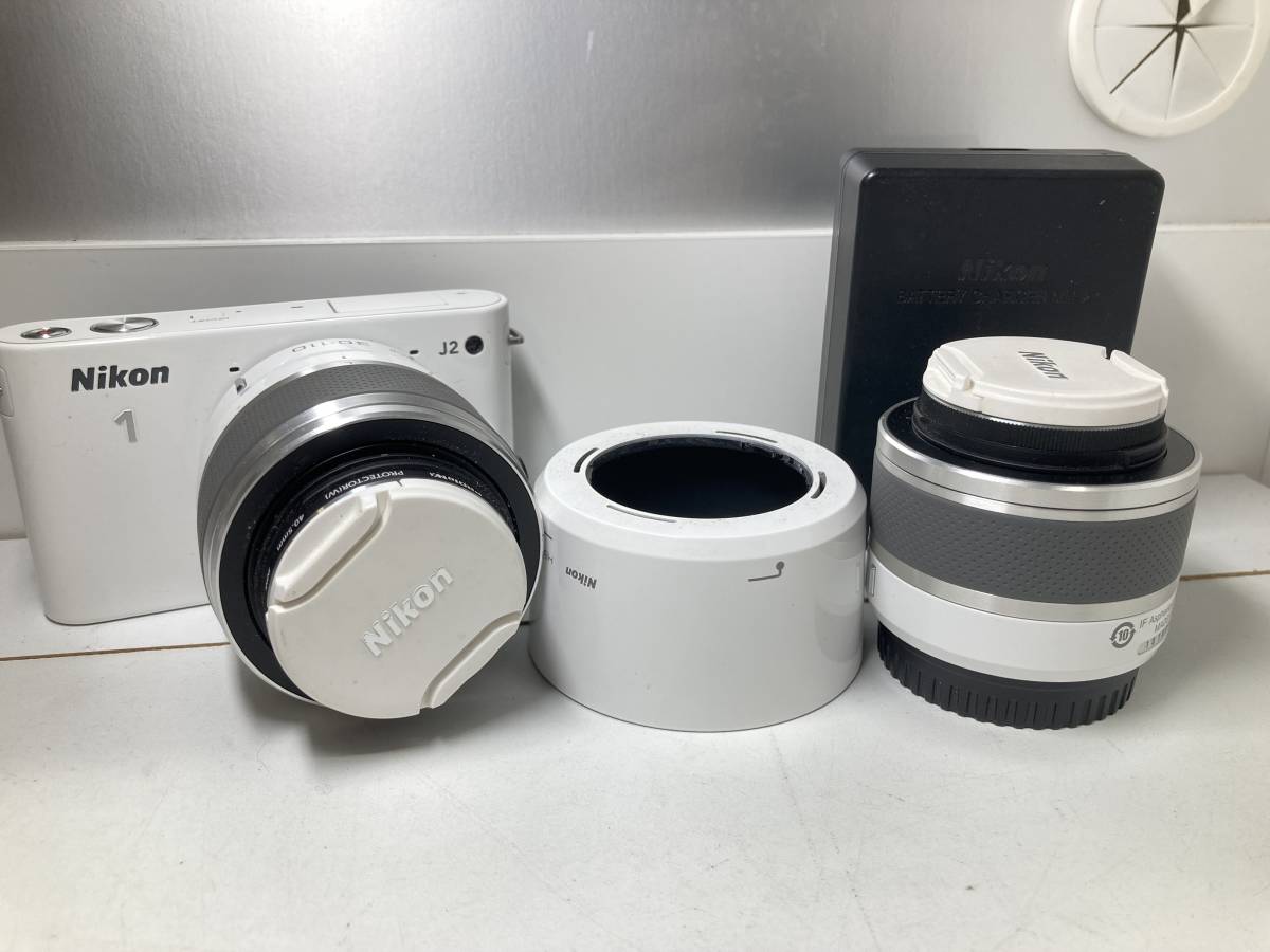 ニコン Nikon1 J2 ダブルズームキット ホワイト ミラーレス カメラ