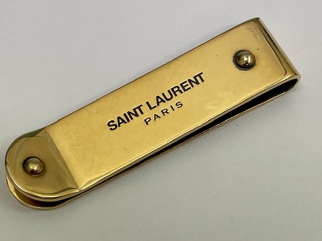 SAINT LAURENT サンローラン マネークリップ 札ばさみ ゴールドカラー