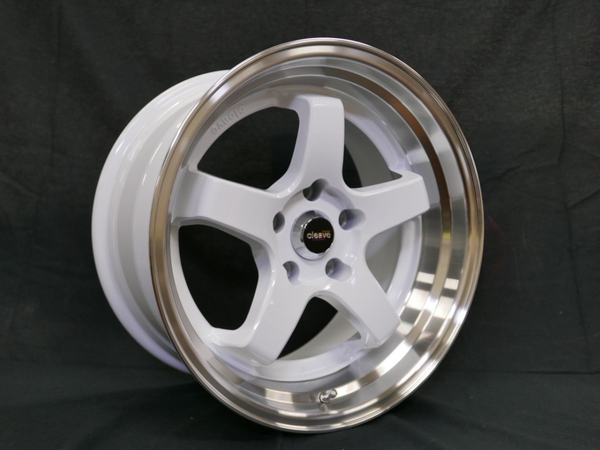 CLEAVE RACING FL53 18x9.5J +18 5H-114.3 ガンメタ/マシンド 4本 