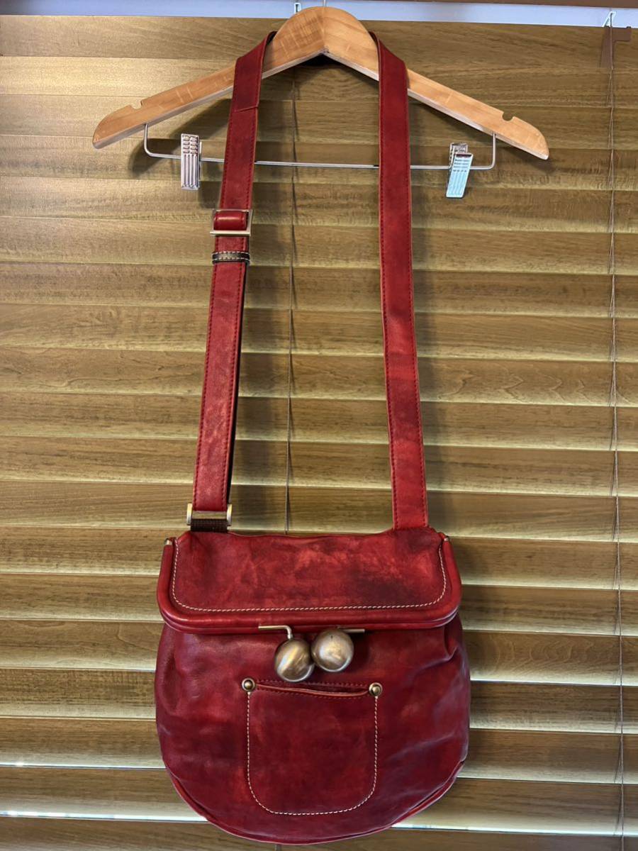 BROOM【USED】がま口ショルダーバッグ 赤 BROOM【USED】がま口ショルダーバッグ 赤(ショルダーバッグ)｜売買され