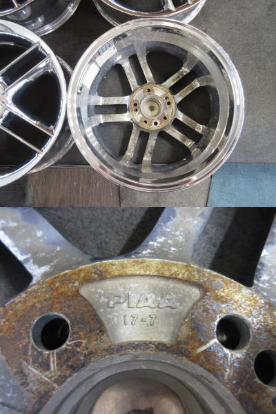 G1275-1 ②☆希少☆RACING PIAA ホイール4本セット☆メッキ☆17インチ