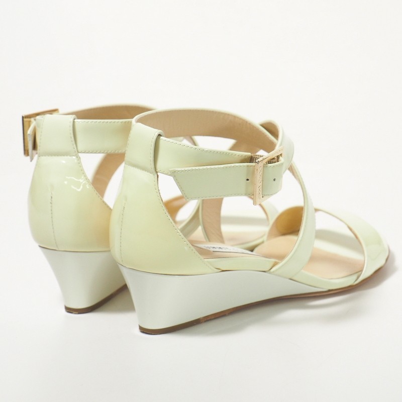 GN9425*イタリア製*JIMMY CHOO ジミーチュウ*パテントレザー*クロス