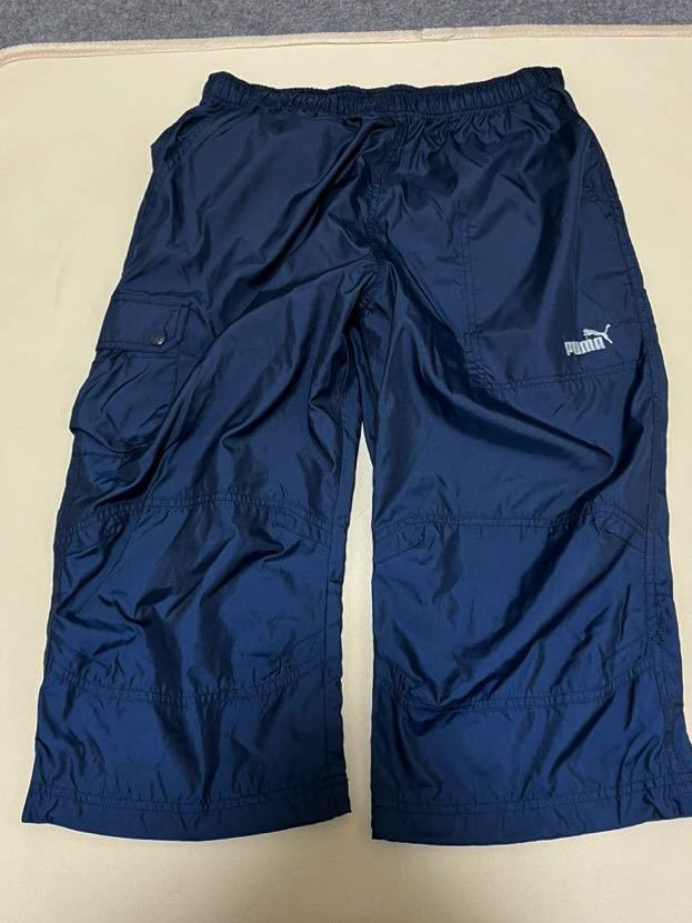 PUMA プーマ クロップド カーゴ パンツ sizeO　　大きいサイズ　XL　紺　ネイビー　大きいサイズ