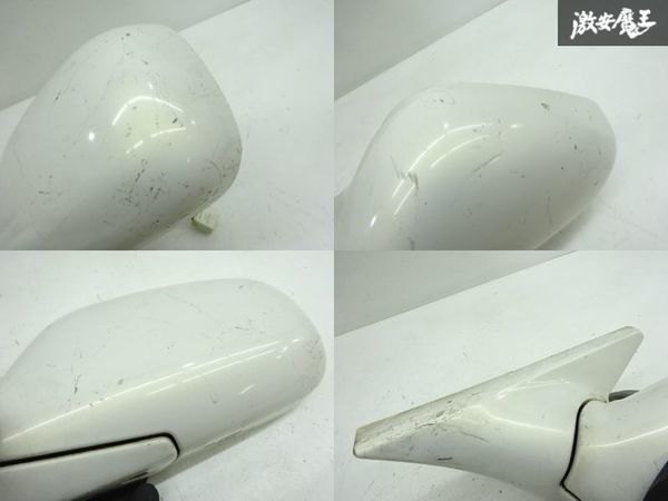 保証付 トヨタ 純正 GX100 JZX100 マーク2 ドアミラー 左右 電動格納 5ピン 動作OK MURAKAMI5551 ホワイトパール系 即納 棚13-2 GX100 JZX100 マーク2