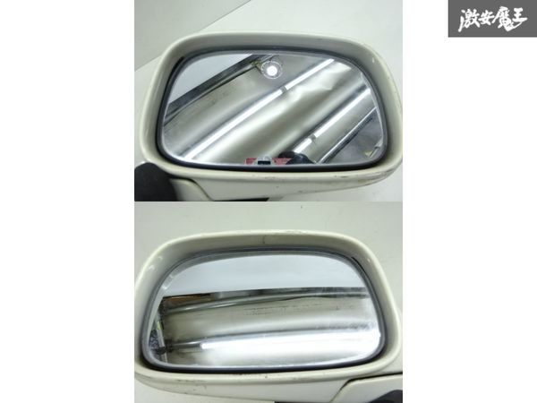 保証付 トヨタ 純正 GX100 JZX100 マーク2 ドアミラー 左右 電動格納 5ピン 動作OK MURAKAMI5551 ホワイトパール系 即納 棚13-2 GX100 JZX100 マーク2