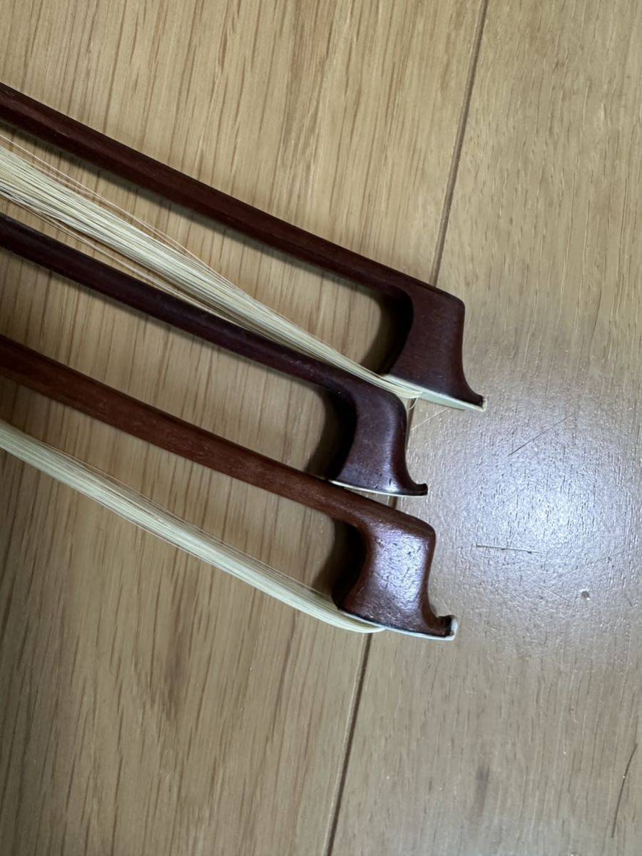 バイオリン 4/4 弓 3本セット アンティーク オールド ボウ 音楽教室 音