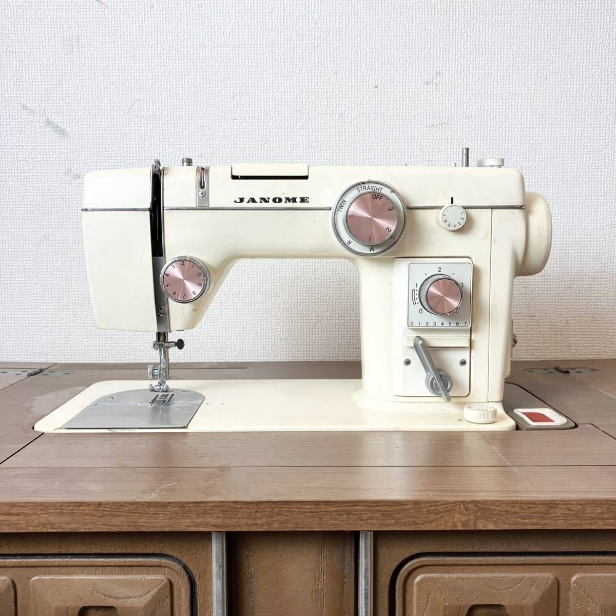 通電確認済み】JANOME MODEL 802 職業用ミシン ジャノメ アンティーク 