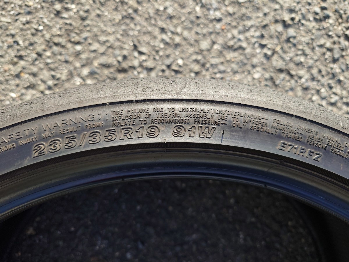 極上 日本製 2022年製 ブリヂストン ポテンザ RE-71RS 235/35R19 91W