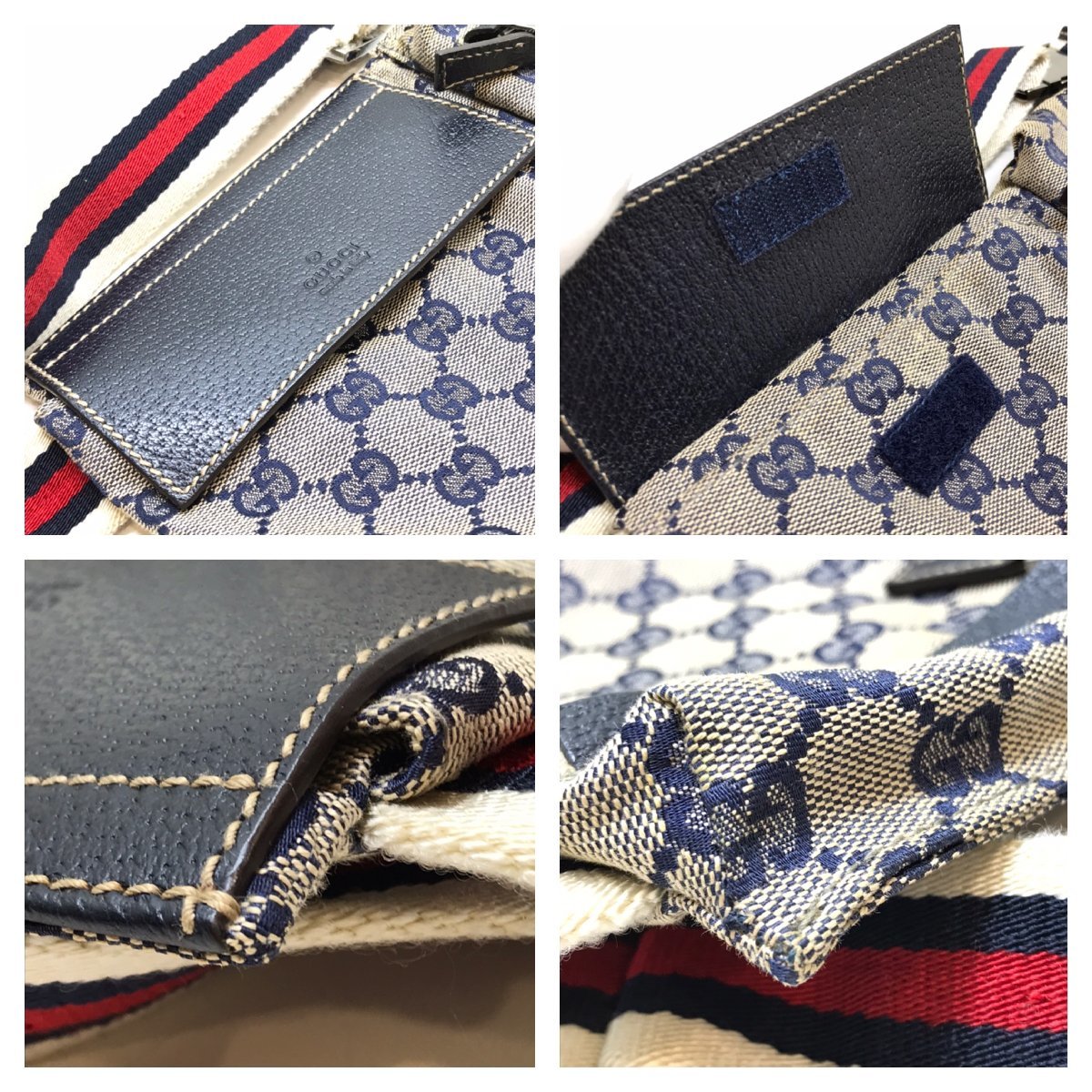 GUCCI グッチ GGキャンバス ウエストポーチ ウエストバッグ ボディ 