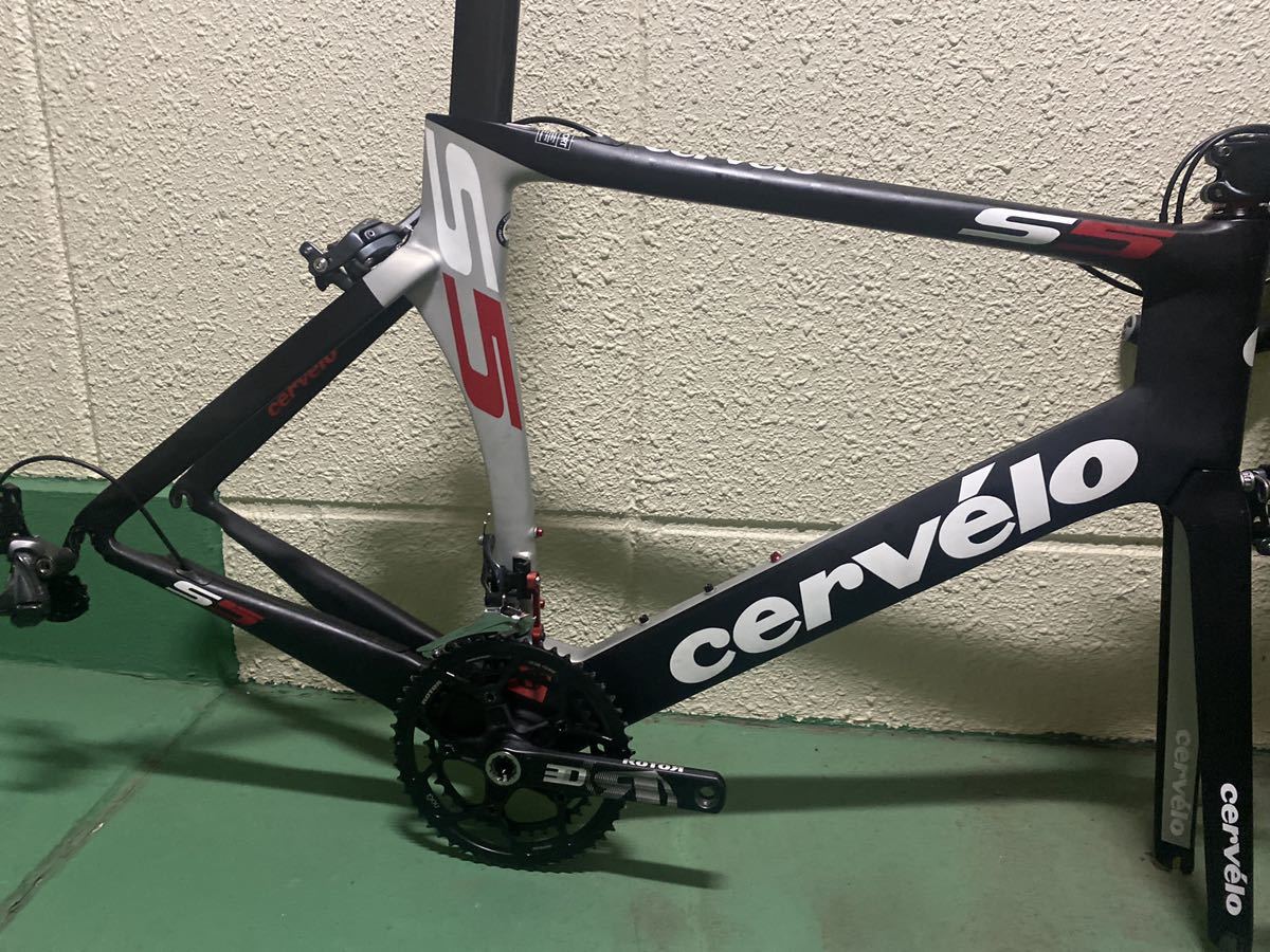 超お得！！cervelo s5 54？56?サイズ フレーム クランクコンポセット 